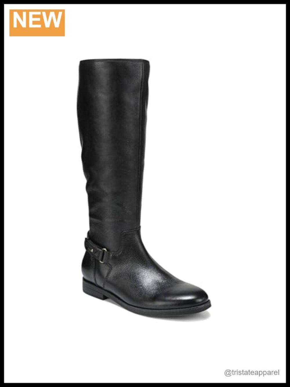 Women's Leather Tall Fashion Boot with Side Zipper